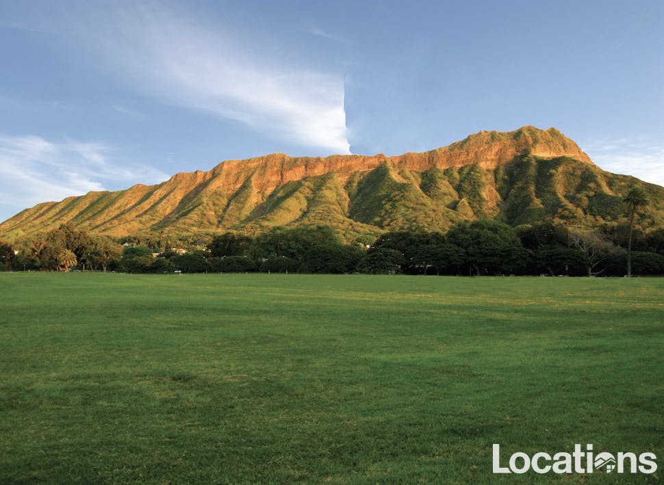 Iconic Diamond Head on the South Shore of Oahu