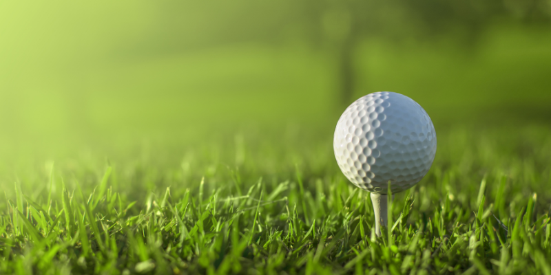 closeup of golf ball