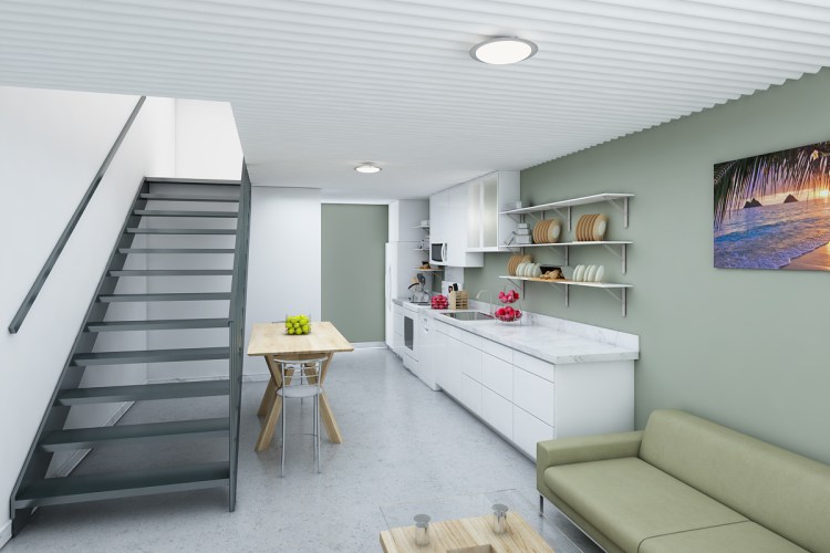 The Block 803 Waimanu - Kitchen and Stairs