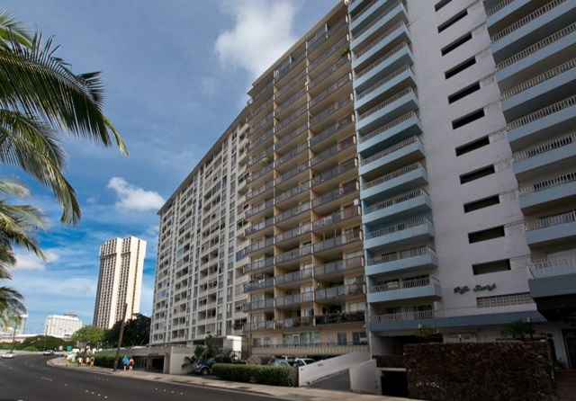 Ala Wai Terrace condo building view from street