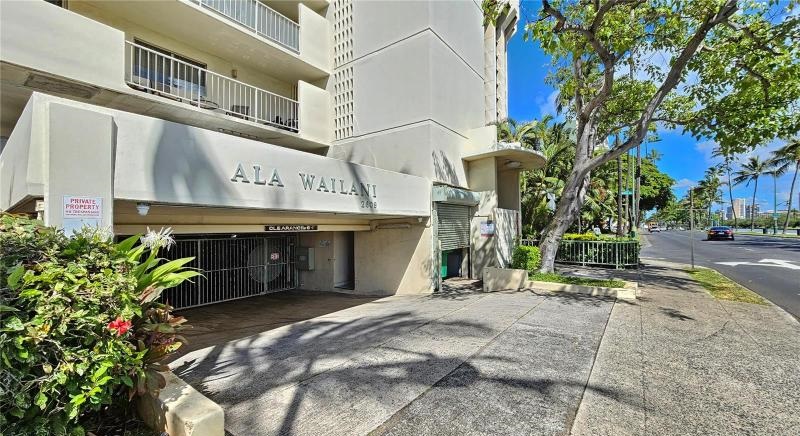 Ala Wailani condo building entrance view
