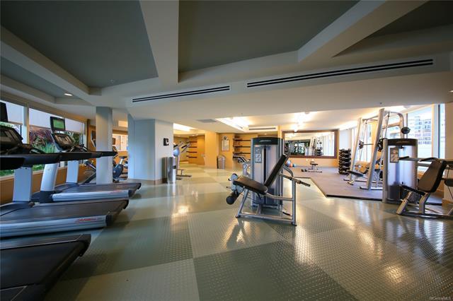 Allure Waikiki fitness center with cardio equipment