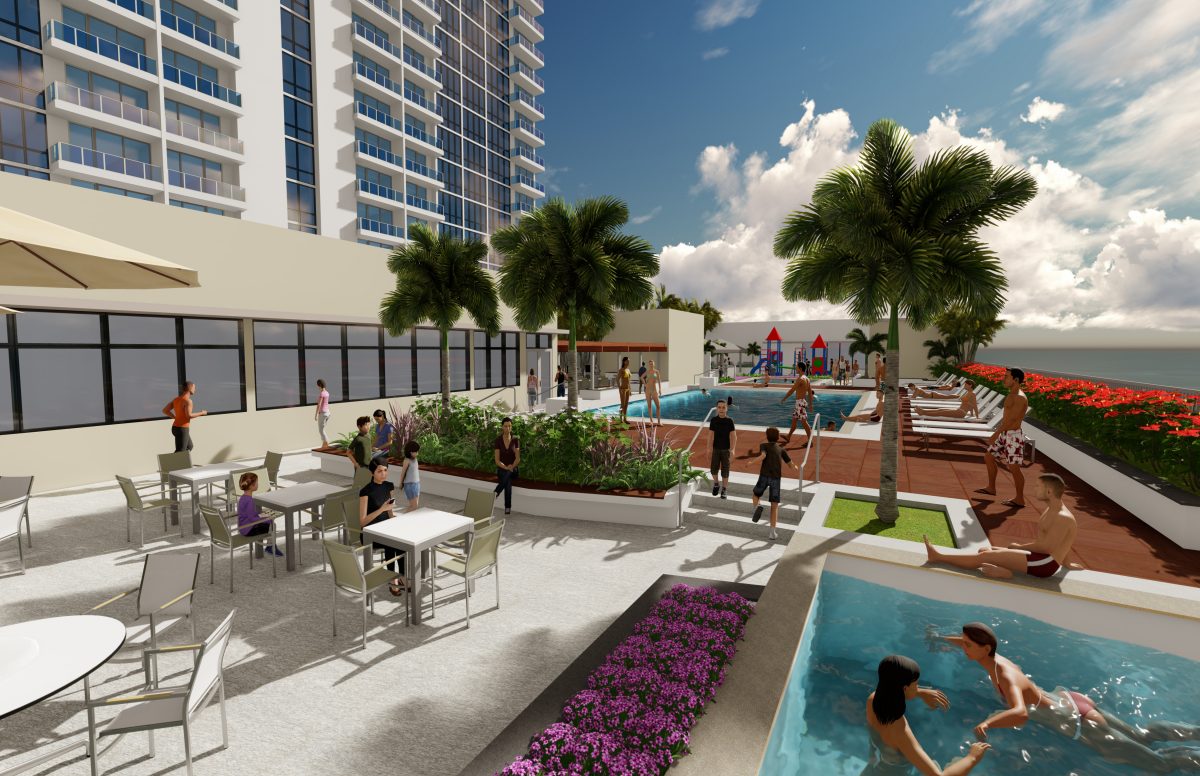 The Central Ala Moana  - Pool Rendering 