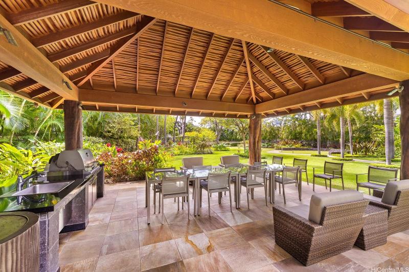 BBQ cabana area at The Watermark