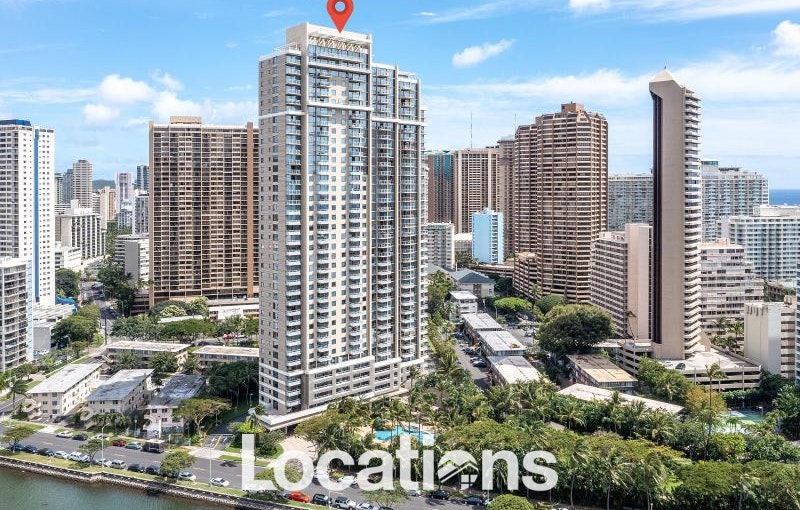 Aerial view of The Watermark building