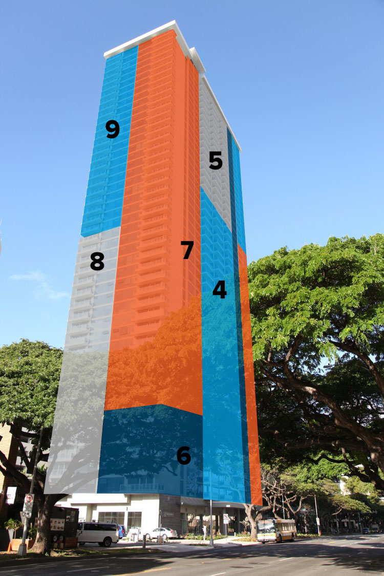 Kapiolani Residence Diamond Head Facing