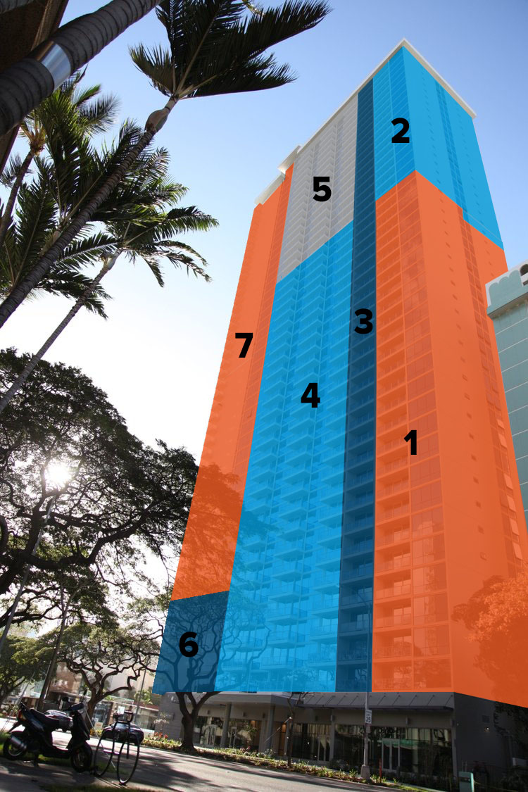 Kapiolani Residence EWa Facing